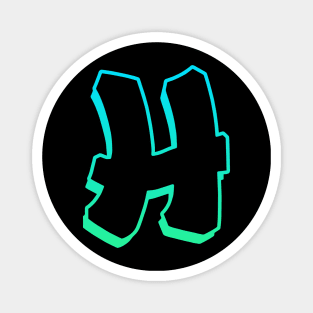 Letter H - Outline Magnet